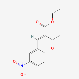 Chemical structure of Ethyl 2-(3-nitrobenzylidene)acetoacetate