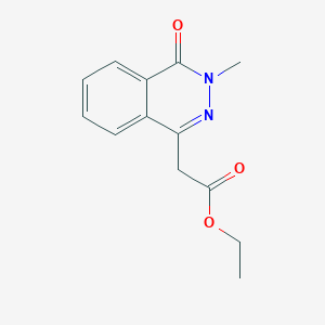 Chemical structure of Ethyl 2-(3-methyl-4-oxo-3,4-dihydrophthalazin-1-yl)acetate