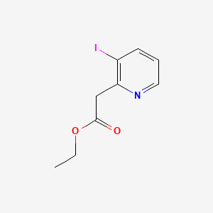 Chemical structure of Ethyl 2-(3-iodopyridin-2-yl)acetate