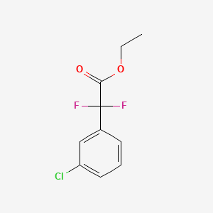 Chemical structure of ethyl 2-(3-chlorophenyl)-2,2-difluoroacetate