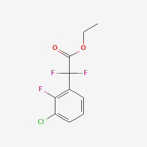 Chemical structure of ethyl 2-(3-chloro-2-fluorophenyl)-2,2-difluoroacetate