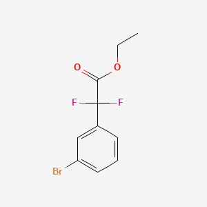 Chemical structure of ethyl 2-(3-bromophenyl)-2,2-difluoroacetate