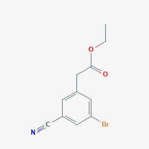 Chemical structure of Ethyl 2-(3-bromo-5-cyanophenyl)acetate