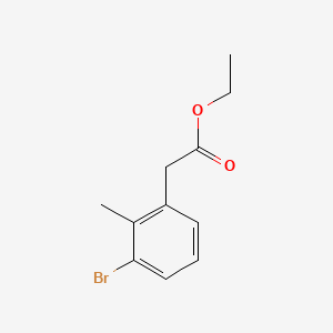 Chemical structure of Ethyl 2-(3-bromo-2-methylphenyl)acetate