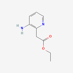 Chemical structure of Ethyl 2-(3-aminopyridin-2-yl)acetate