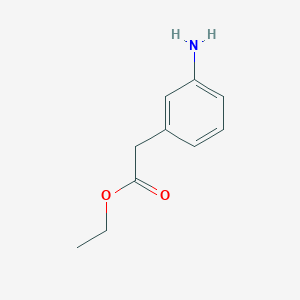Chemical structure of Ethyl 2-(3-aminophenyl)acetate