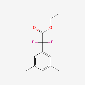 Chemical structure of ethyl 2-(3,5-dimethylphenyl)-2,2-difluoroacetate