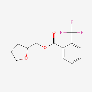 Chemical structure of ethyl 2-(3-(trifluoromethoxy)phenyl)cyclopropane-1-carboxylate