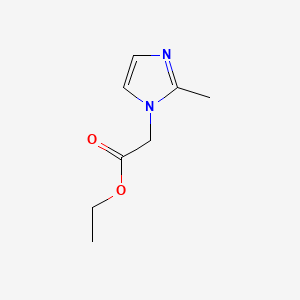 Chemical structure of Ethyl 2-(2-Methylimidazol-1-yl)acetate