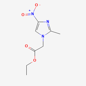 Chemical structure of Ethyl 2-methyl-4-nitro-1H-imidazole-1-acetate