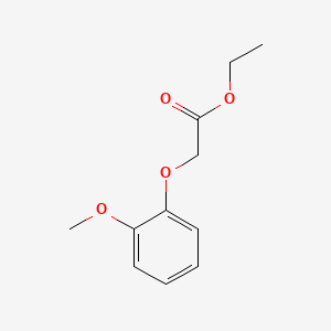 Chemical structure of Ethyl (2-methoxyphenoxy)acetate