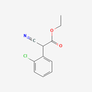 Chemical structure of Ethyl 2-(2-Chlorophenyl)-2-Cyanoacetate
