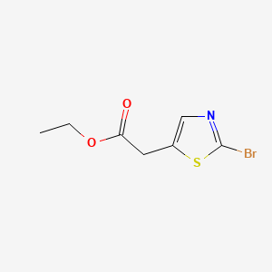 Chemical structure of Ethyl 2-(2-bromothiazol-5-yl)acetate