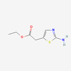 Chemical structure of Ethyl 2-(2-aminothiazol-5-yl)acetate