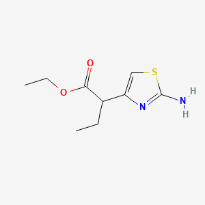 Chemical structure of ethyl 2-(2-aMinothiazol-4-yl)butanoate