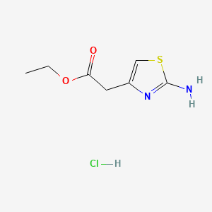 Chemical structure of Ethyl 2-(2-aminothiazol-4-yl)acetate hydrochloride