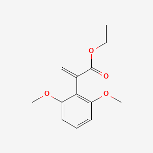 Chemical structure of ethyl 2-(2,6-dimethoxyphenyl)acrylate