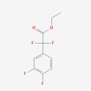 Chemical structure of ethyl 2-(2,6-difluorophenyl)-2,2-difluoroacetate