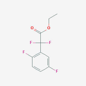 Chemical structure of ethyl 2-(2,5-difluorophenyl)-2,2-difluoroacetate