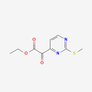 Chemical structure of Ethyl 2-(2-(methylthio)pyrimidin-4-yl)-2-oxoacetate