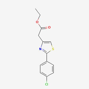 Chemical structure of Ethyl 2-(2-(4-chlorophenyl)thiazol-4-yl)acetate