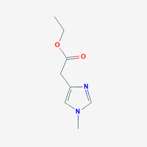 Chemical structure of Ethyl 2-(1-methyl-1H-imidazol-4-yl)acetate