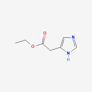 Chemical structure of Ethyl 2-(1H-imidazol-4-yl)acetate