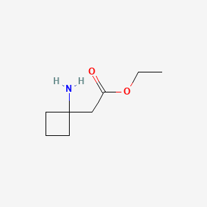 Chemical structure of Ethyl 2-(1-aminocyclobutyl)acetate