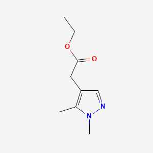 Chemical structure of Ethyl 2-(1,5-dimethyl-1H-pyrazol-4-yl)acetate
