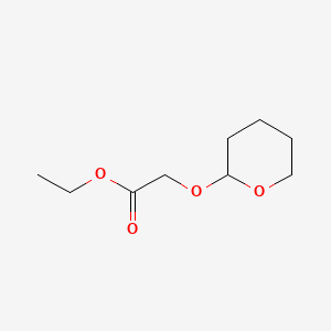 Chemical structure of Ethyl 2-((tetrahydro-2H-pyran-2-yl)oxy)acetate