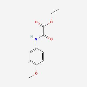 Chemical structure of Ethyl 2-(4-methoxyanilino)-2-oxoacetate