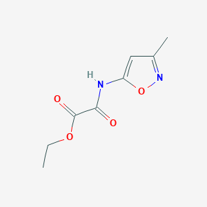 Chemical structure of Ethyl 2-((3-methylisoxazol-5-yl)amino)-2-oxoacetate