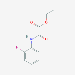 Chemical structure of Ethyl 2-((2-fluorophenyl)amino)-2-oxoacetate