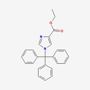 Chemical structure of Ethyl 1-trityl-1H-imidazole-4-carboxylate