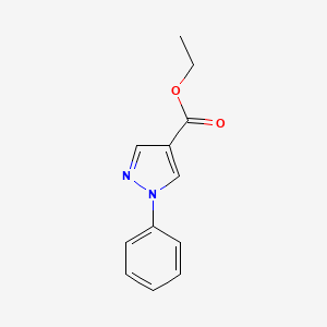 Chemical structure of Ethyl 1-phenyl-1H-pyrazole-4-carboxylate