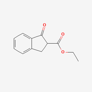 Chemical structure of Ethyl 1-oxo-2,3-dihydro-1H-indene-2-carboxylate