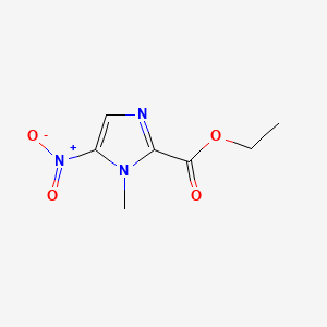 Chemical structure of Ethyl 1-methyl-5-nitro-1H-imidazole-2-carboxylate