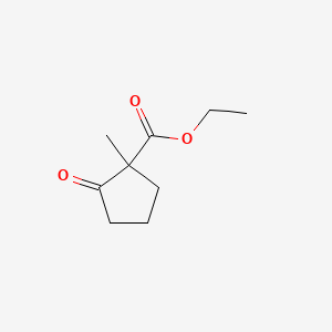 Chemical structure of Ethyl 1-methyl-2-oxocyclopentanecarboxylate
