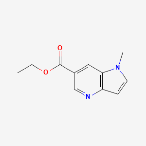 Chemical structure of Ethyl 1-methyl-1H-pyrrolo[3,2-b]pyridine-6-carboxylate