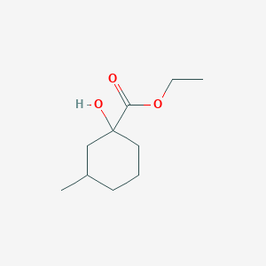 Chemical structure of ethyl 1-hydroxy-3-methylcyclohexane-1-carboxylate