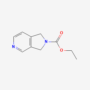 Chemical structure of Ethyl 1H-pyrrolo[3,4-c]pyridine-2(3H)-carboxylate