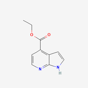 Chemical structure of Ethyl 1H-pyrrolo[2,3-b]pyridine-4-carboxylate