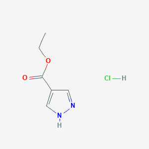 Chemical structure of Ethyl 1H-pyrazole-4-carboxylate hydrochloride