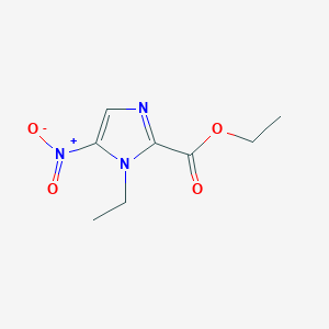 Chemical structure of Ethyl 1-ethyl-5-nitro-1H-imidazole-2-carboxylate