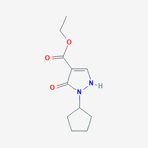 Chemical structure of Ethyl 1-cyclopentyl-5-hydroxy-1H-pyrazole-4-carboxylate
