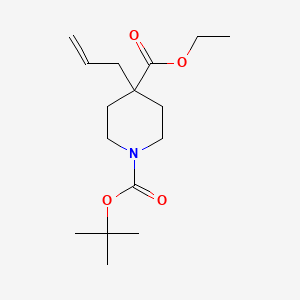 Chemical structure of Ethyl 1-Boc-4-allyl-4-piperidinecarboxylate