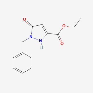Chemical structure of Ethyl 1-benzyl-5-hydroxy-pyrazole-3-carboxylate