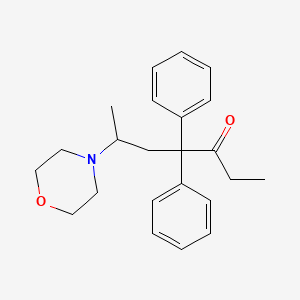 Chemical structure of ethyl 1-benzyl-3-(4-propylphenyl)pyrrolidine-3-carboxylate