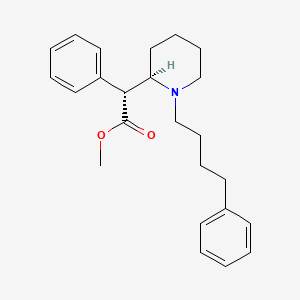 Chemical structure of ethyl 1-benzyl-3-(4-(tert-butyl)phenyl)pyrrolidine-3-carboxylate