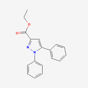 Chemical structure of Ethyl 1,5-diphenyl-1H-pyrazole-3-carboxylate